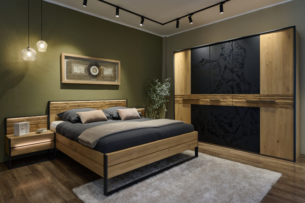 Bộ phòng ngủ Steel bề mặt gỗ sồi từ nhà sản xuất Thielemeyer, CHLB Đức - Eleganz Furniture Vietnam